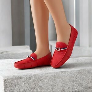 Swims Unisex Wide Fit Riva Red Rubber Comfort Loafers Women’s sz 9 / Men’s Sz 7